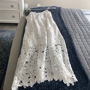White Lace Bridal MIDI Dress
